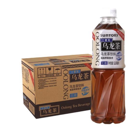 SUNTORY 三得利 无糖乌龙茶 0糖0脂0能量 茶饮品健康茶饮料 整箱装 500mL 15瓶 38.