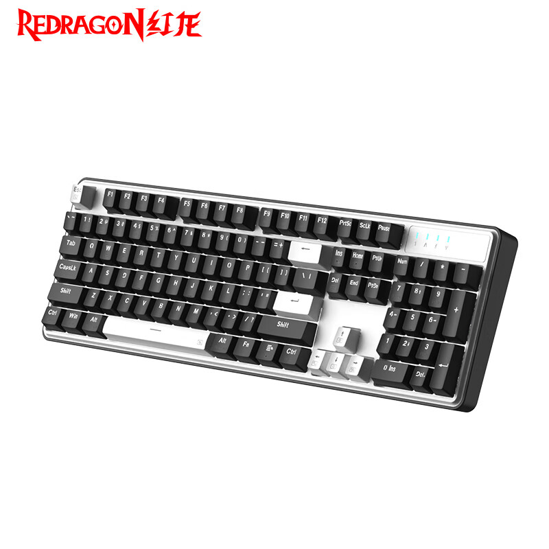 REDRAGON 红龙 KS104-B 有线键盘 104键 黑白-青木 113.36元（需用券）