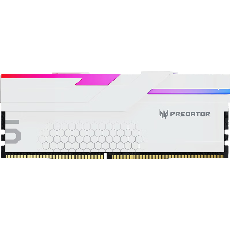 PREDATOR 宏碁掠夺者 Hermes冰刃系列 DDR5 7200MHz RGB 台式机内存 马甲条 珍珠白 32G