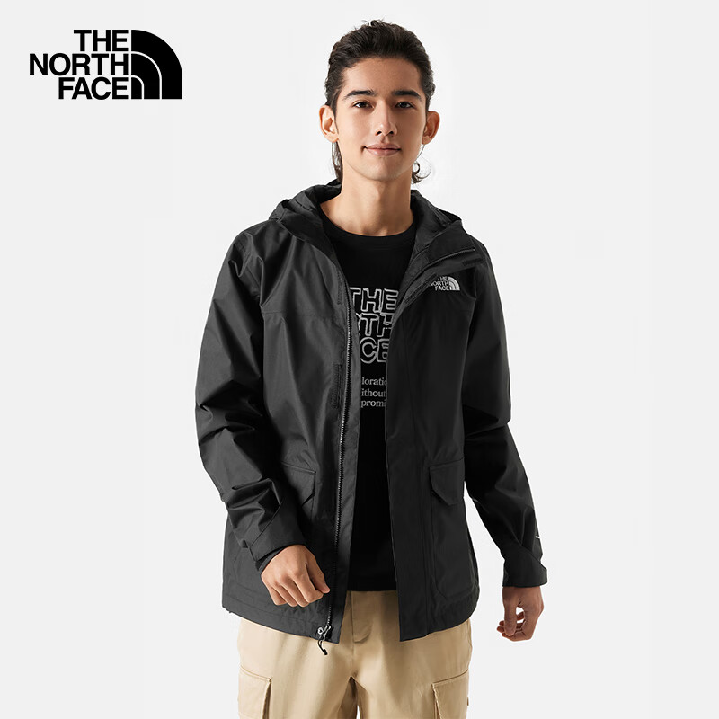 THE NORTH FACE 北面 冲锋衣男户外防风单层硬壳夹克8AUK 黑色/JK3 XXL 8UAK/黑色 849