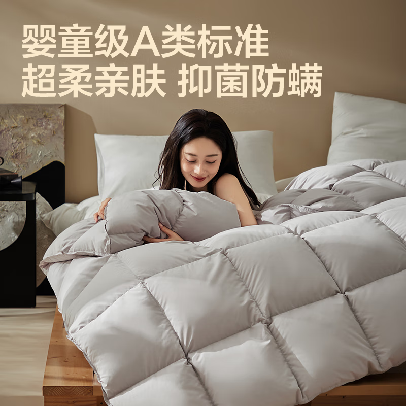 网易严选 羽绒被冬被白鹅绒被芯A类抗菌保暖被子鹅绒被 冬被 220x240cm 728元