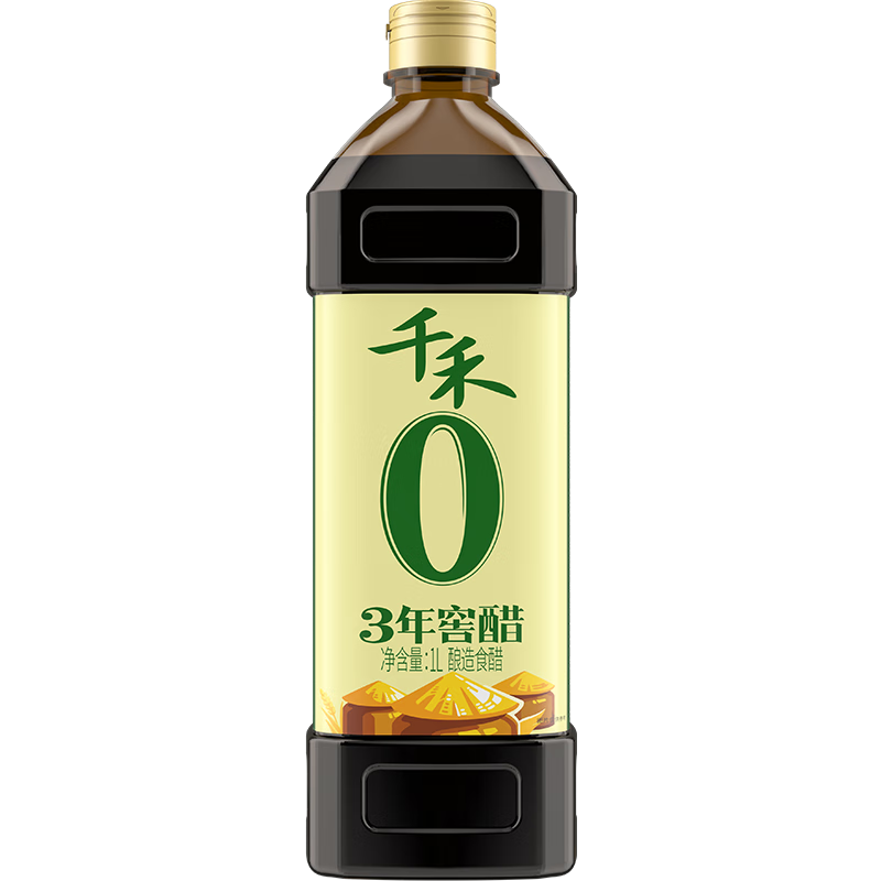 京东百亿补贴:千禾 醋 3年窖醋 纯粮酿造 凉拌食醋1L 不使用添加剂 6.8元