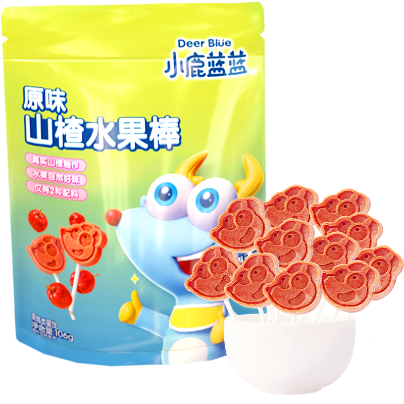 小鹿蓝蓝 山楂水果棒 原味 106g 拍四件送一件 ¥4.87