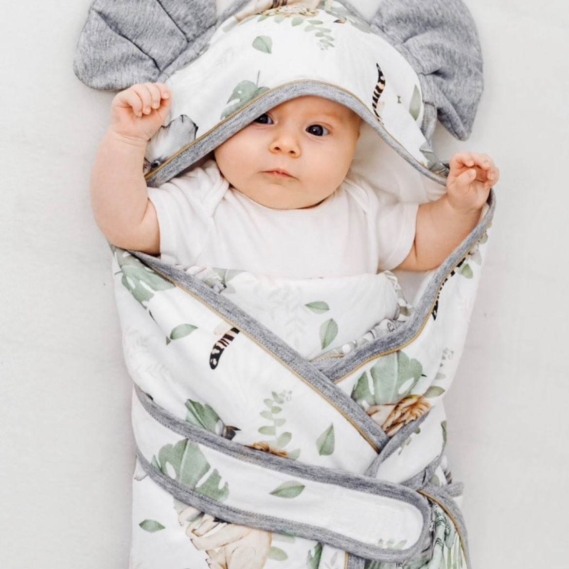 嫚熙（EMXEE）婴儿包被 纱罗抱被防惊跳包单外出包巾 绿野仙踪 90x90cm 118.95元