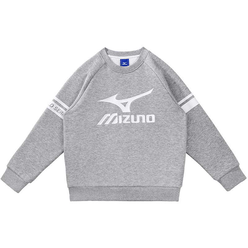 美津浓（MIZUNO）加绒卫衣男女秋冬季加厚圆领中大儿童长套头衫WY23430060 ￥49