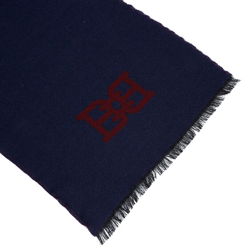 BALLY 巴利 男士专属徽标羊毛围巾 6240269 深蓝色 1689元（需用券）