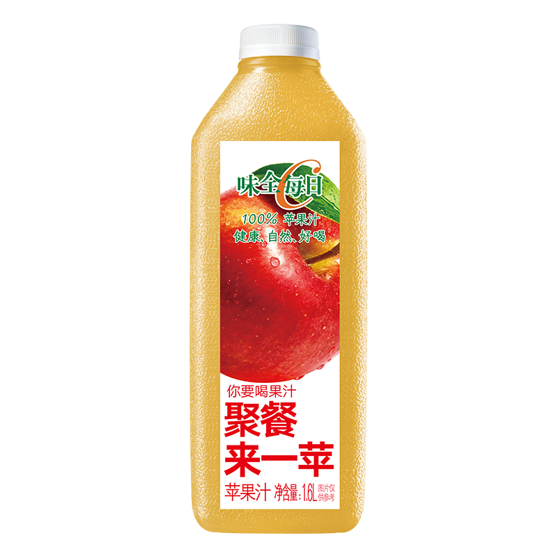 再降价、plus会员：味全 每日C苹果汁 100﹪果汁1600ml*4瓶 48.93元(合12.23元/件)