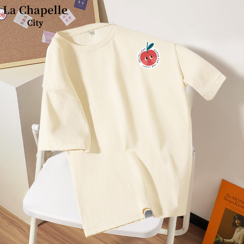La Chapelle City 拉夏贝尔 女士纯棉短袖t恤 22.4元（需买2件，需用券）