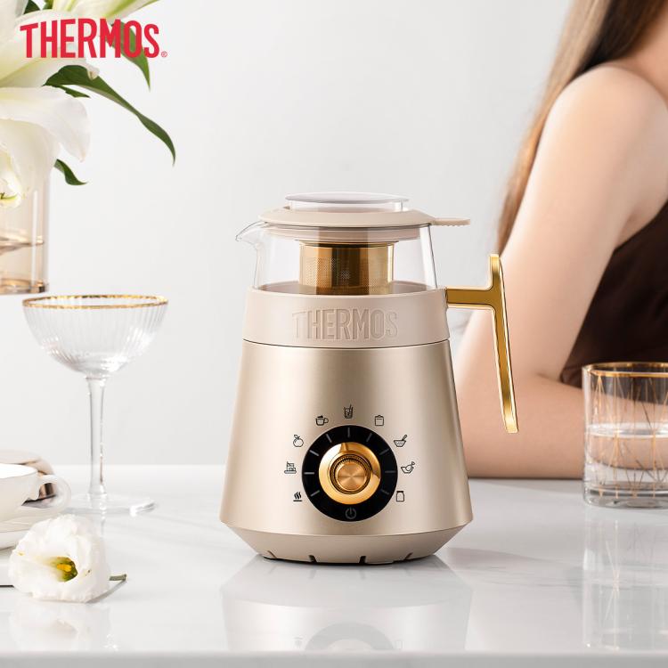 THERMOS 膳魔师 多功能煮茶器养生杯电热水壶花茶壶if获奖产品EHA-1353 659元