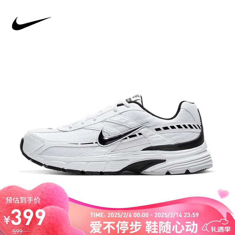 NIKE 耐克 Initiator 男子跑鞋 394055-100 白色/黑色 44 399元