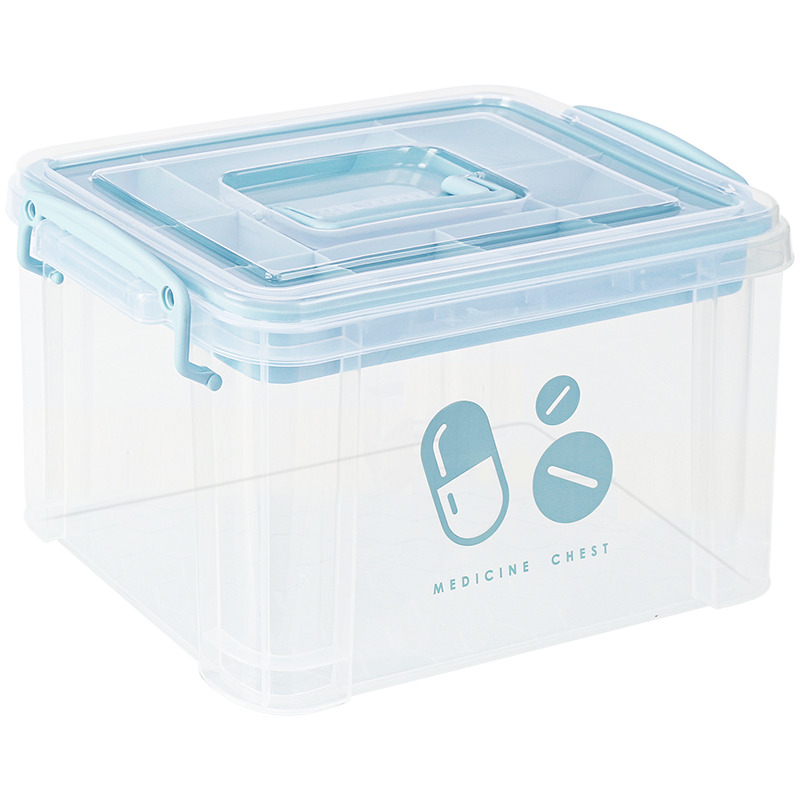 禧天龙 多功能收纳箱药盒 8L 蓝色 1个装 29.84元