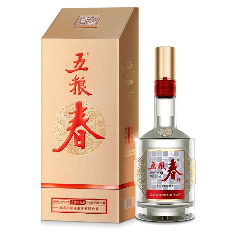 五粮春 第二代 45%vol 浓香型白酒 500ml 单瓶装 ￥190.05