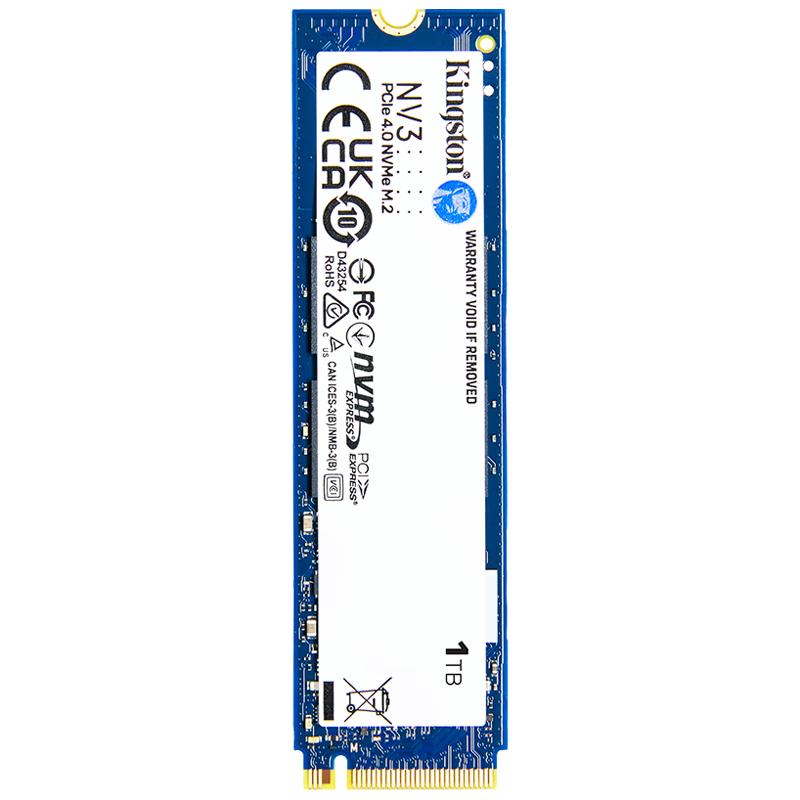 金士顿 NV3 NVMe M.2 固态硬盘 1TB（PCI-E 4.0） 1349元