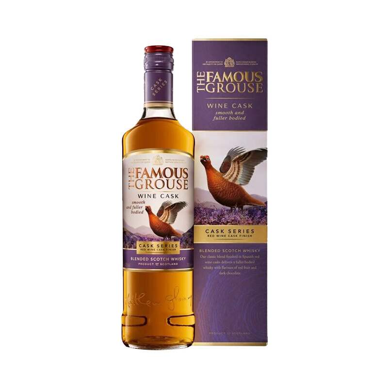 THE FAMOUS GROUSE 威雀苏格兰调配威士忌 英国洋酒 The Famous Grouse 红酒桶 98元