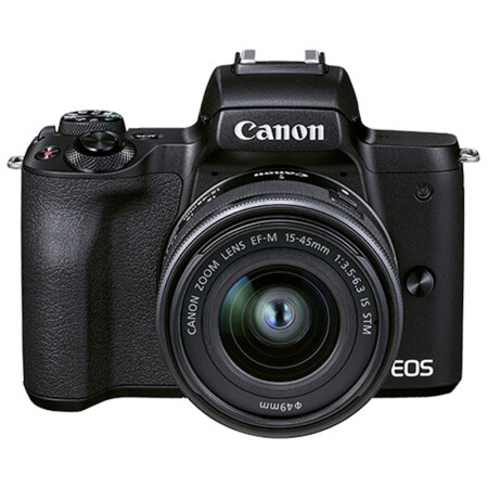 佳能 EOS M50 Mark II APS-C画幅 微单相机 黑色 EF-M 15-45mm F3.5 IS STM 变焦镜头 单头