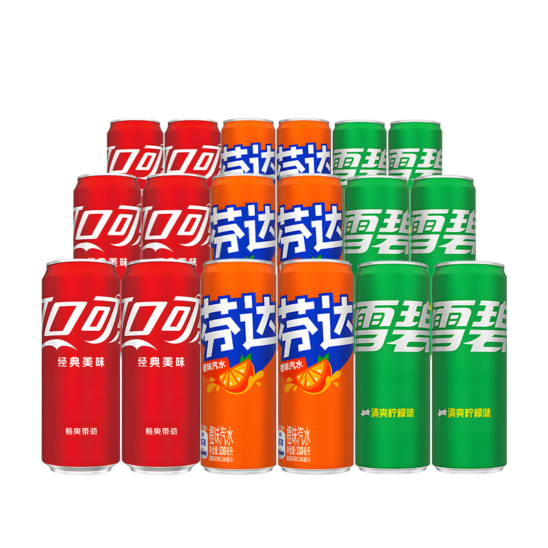 可口可乐 Coca-Cola 混合碳酸饮料 330ml*18罐 27.9元