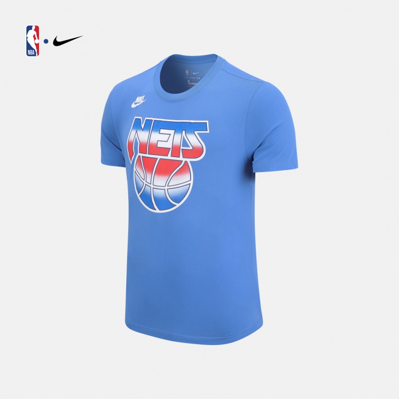 NIKE 耐克 -篮网队男子篮球运动休闲夏季T恤男女跑步短袖 蓝色 M 78.76元