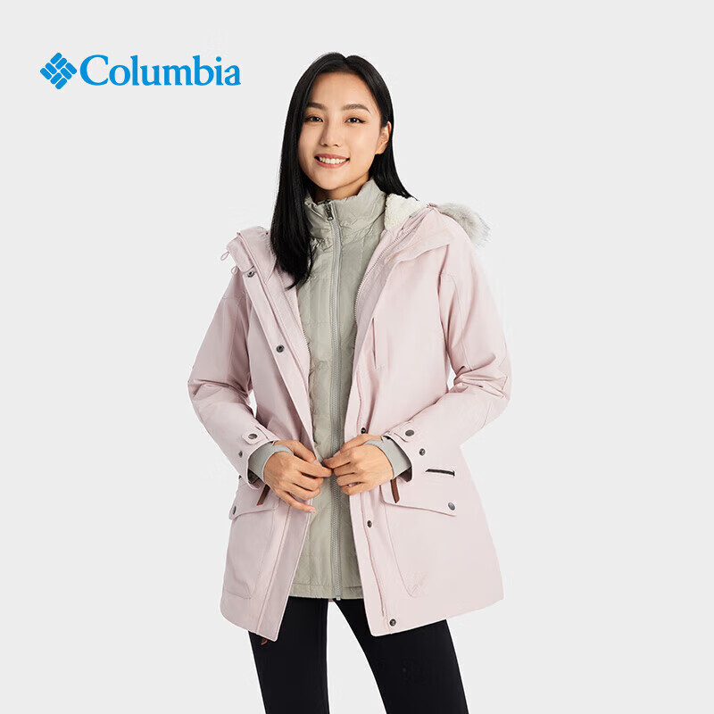 plus会员：Columbia 哥伦比亚户外秋冬女子中长款三合一冲锋衣 489元