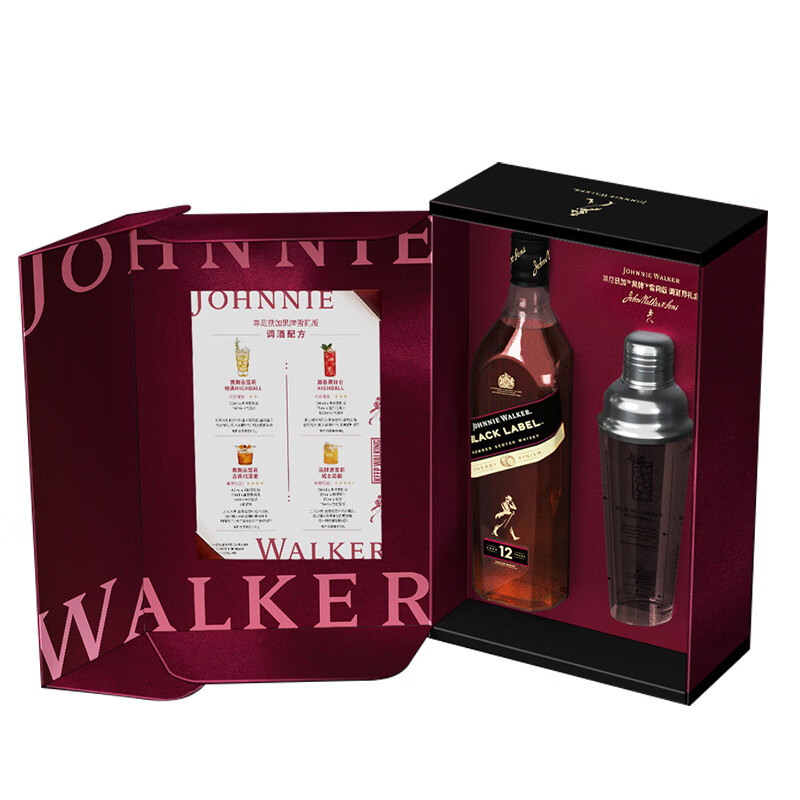 JOHNNIE WALKER 尊尼获加 黑牌雪莉版 12年 调和 苏格兰威士忌 40%vol 700ml 调酒师