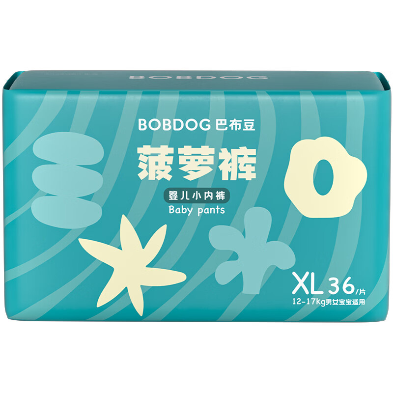 BoBDoG 巴布豆 新菠萝 拉拉裤 XL码36片 22元（需买4件，共88元，需用券）