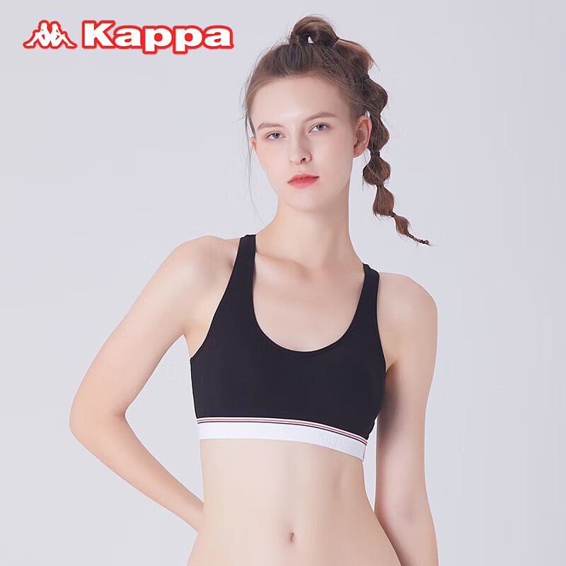 Kappa 卡帕 内衣女背心 黑色 XL 43.71元（需买2件，需用券）