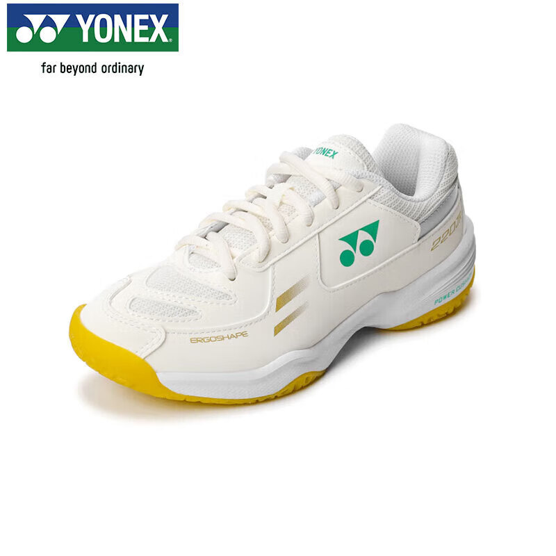 YONEX 尤尼克斯 羽毛球鞋减震防滑舒适亲子款青少年SHB220JRCR米白36 ￥199