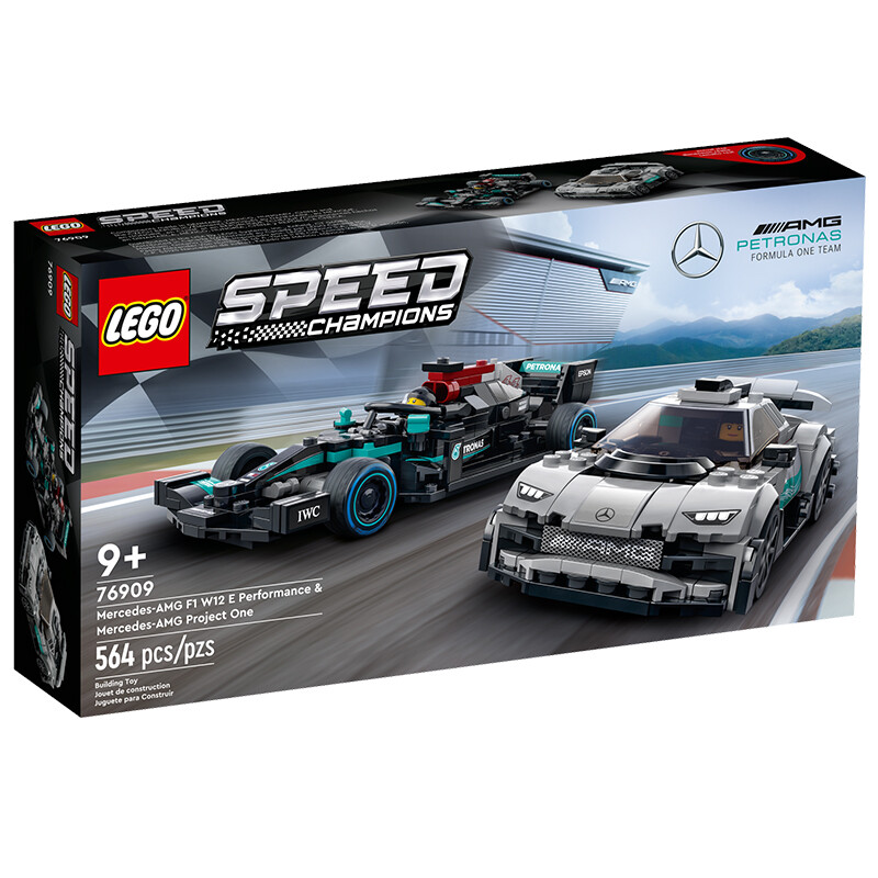 LEGO 乐高 Speed超级赛车系列 76909 梅赛德斯-AMG F1 W12 E Performance 和梅赛德斯-AMG Project One 242.55元
