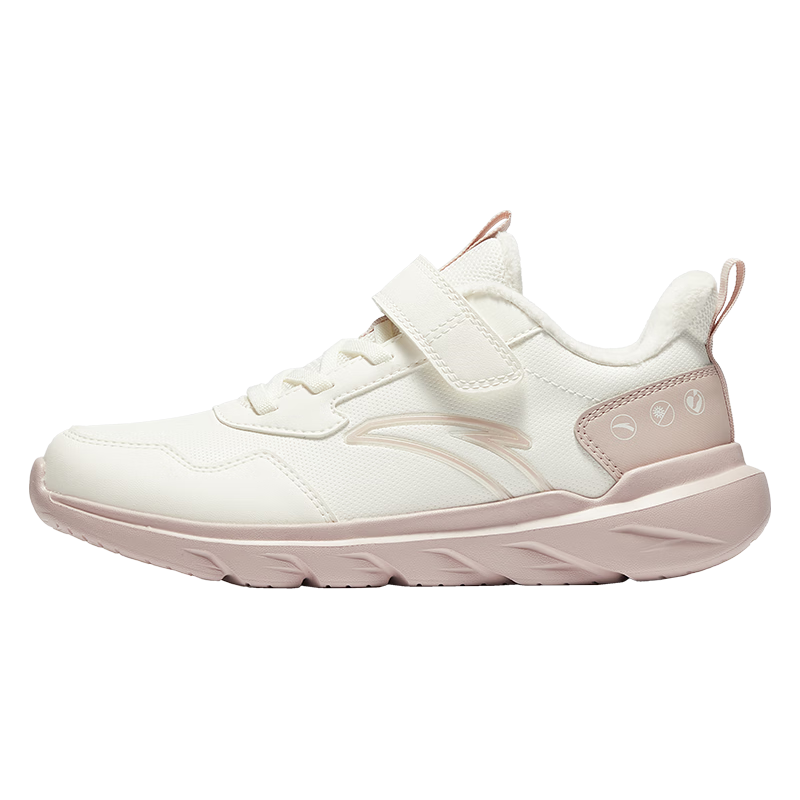 安踏 儿童运动鞋男女童棉鞋秋冬大童革面加绒保暖元气跑步鞋A22546968 94元