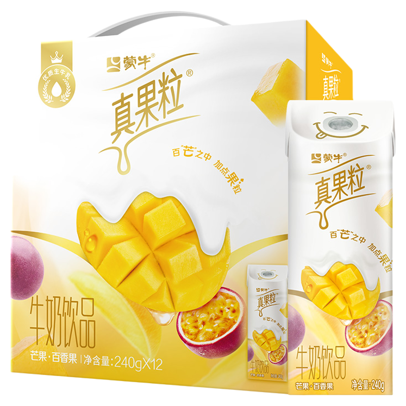 MENGNIU 蒙牛 牛奶芒果百香果口味 240g*12包 ￥18.5