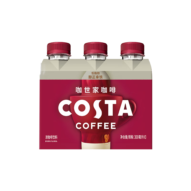 需换购：可口可乐 醇正拿铁 咖啡饮料 300ml 4瓶 9.9元