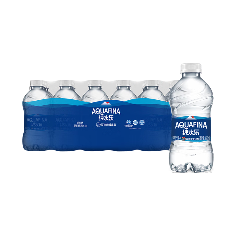 AQUAFINA 纯净水纯水乐 饮用水 350ml*24小瓶装 办公商务会议 14.5元