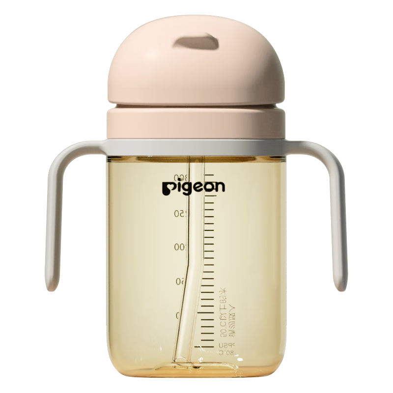 PLUS会员：贝亲 学饮大师系列直饮吸管水杯 300mL（18月+）DA153 学饮吸管杯18月