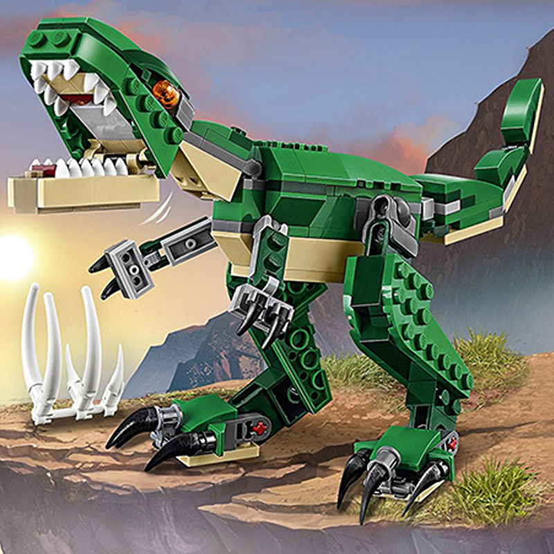 LEGO 乐高 积木三合一系列凶猛霸王龙31058男女孩拼装玩具 103.55元