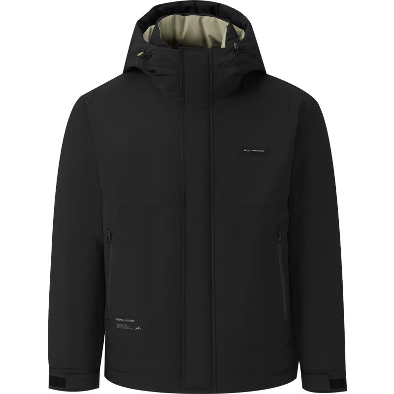 海澜之家 羽绒服男25新山不在高系列石墨烯外套男冬季HWRAW4J048A 黑色96 L 175/9