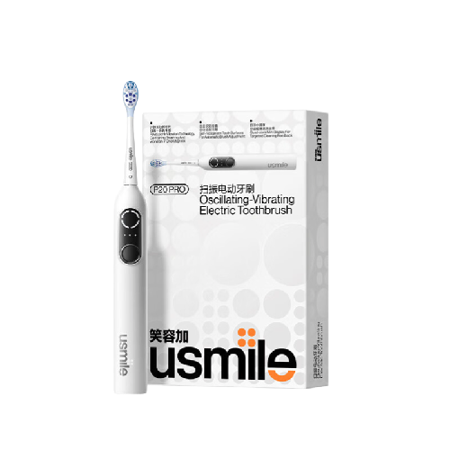 笑容加 usmile 电动牙刷智能扫振 P20 PRO冰河白 深度清洁护龈 成人情侣送男友