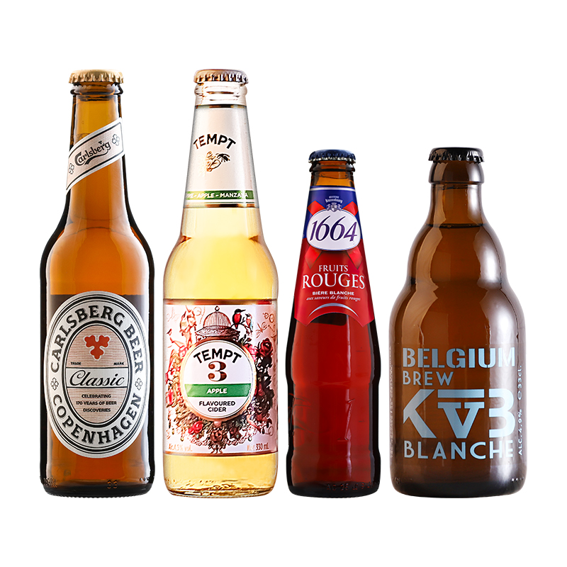 Carlsberg 嘉士伯 PAULANER 保拉纳 Carlsberg 嘉士伯 精酿啤酒组合法国1664树莓 比利