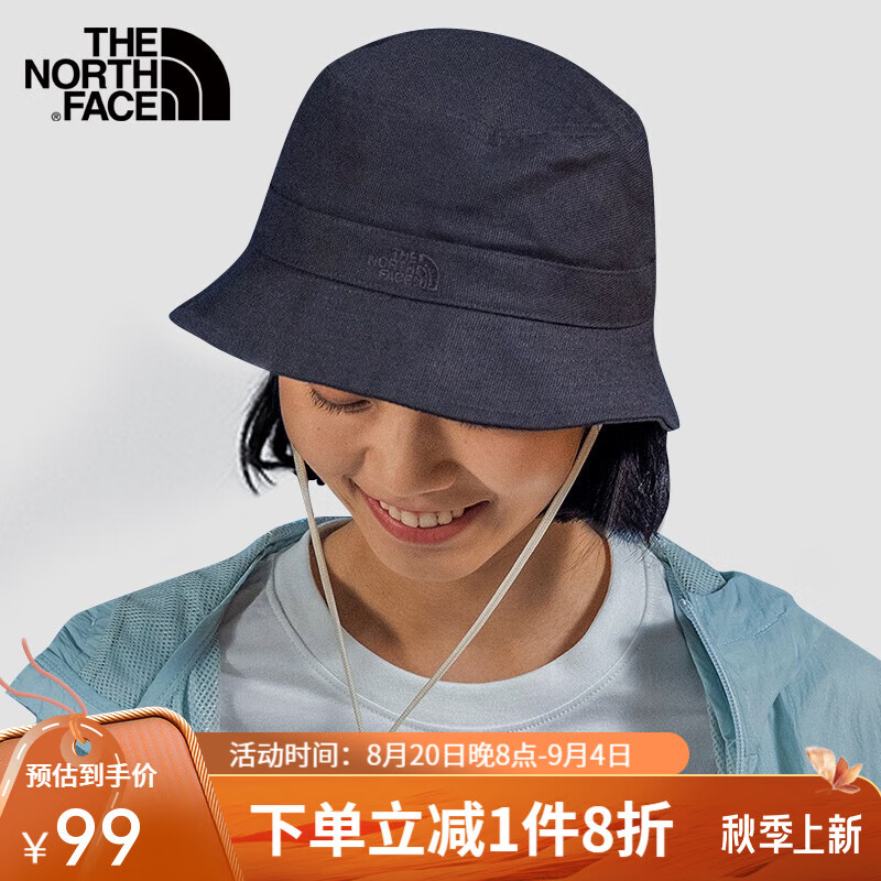 THE NORTH FACE 北面 春夏遮阳帽男女通用户外休闲遮阳渔夫帽3VWX 3VWX-0C5灰色 L/XL