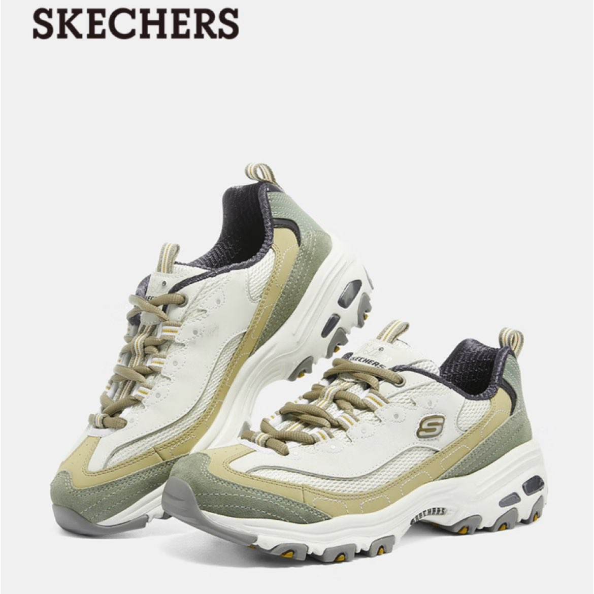 斯凯奇（Skechers）女鞋夏季熊猫鞋老爹鞋 多色可选 211.05元（凑单173到手）