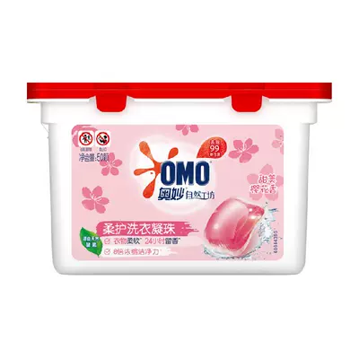 88VIP：OMO 奥妙 自然工坊 柔护洗衣凝珠 50颗*1盒 14.34元（需领券）