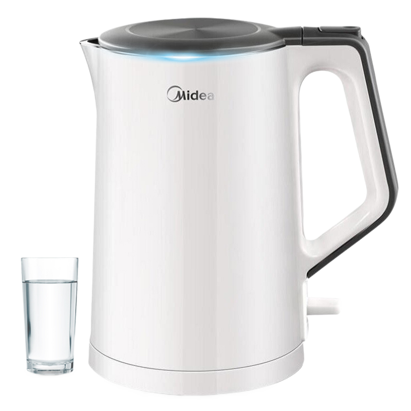 PLUS会员：Midea 美的 SH15Colour102 电水壶 304不锈钢内胆 1.5L 53.71元包邮（需用券