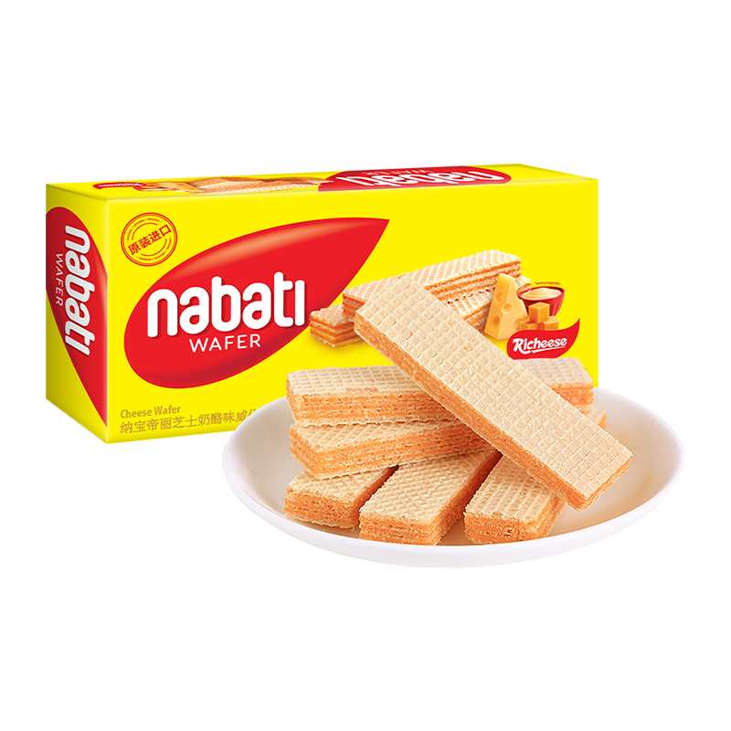 nabati 纳宝帝 丽芝士Richeese 威化饼干 奶酪味 145g 6.56元