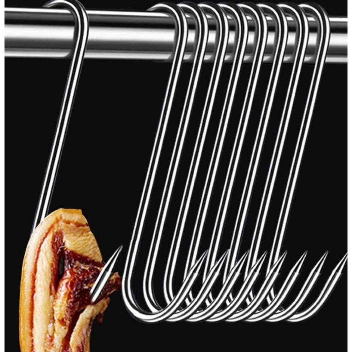 腊肉钩不锈钢尖头挂肉不锈钢2.1mm粗13cm长 5个 1元需试用