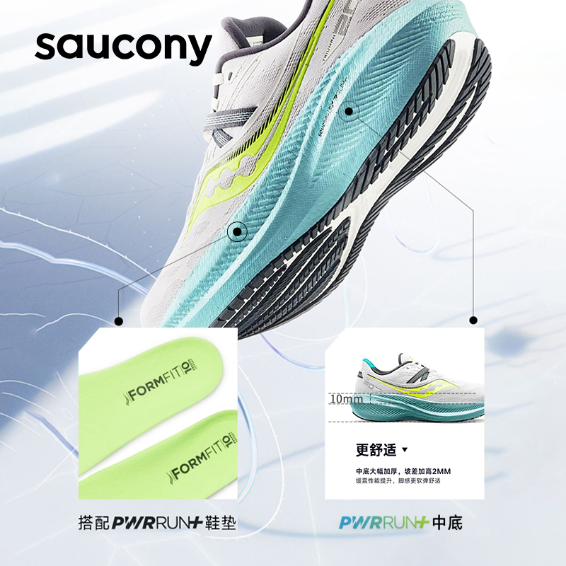 saucony 索康尼 Triumph胜利20跑步鞋男减震透气软底竞速运动鞋跑鞋 799元（需用