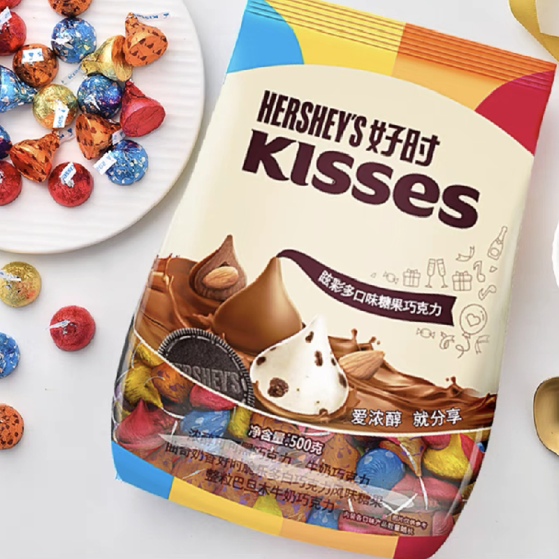 HERSHEY'S 好时 kisses好时之吻水滴巴旦木牛奶巧克力500g 65元