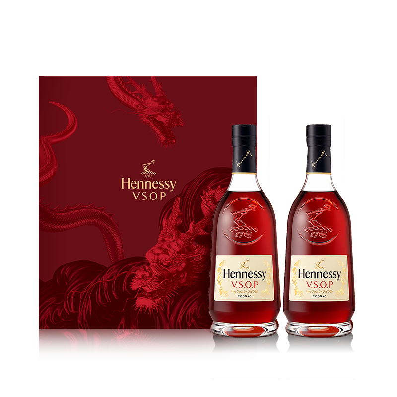 Hennessy轩尼诗 VSOP干邑白兰地法国进口洋酒500ml*2生肖限定礼盒*2件 1406.3元，