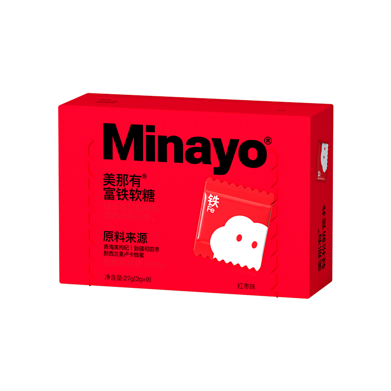 minayo美那有富铁营养软糖2盒60粒 券后55元