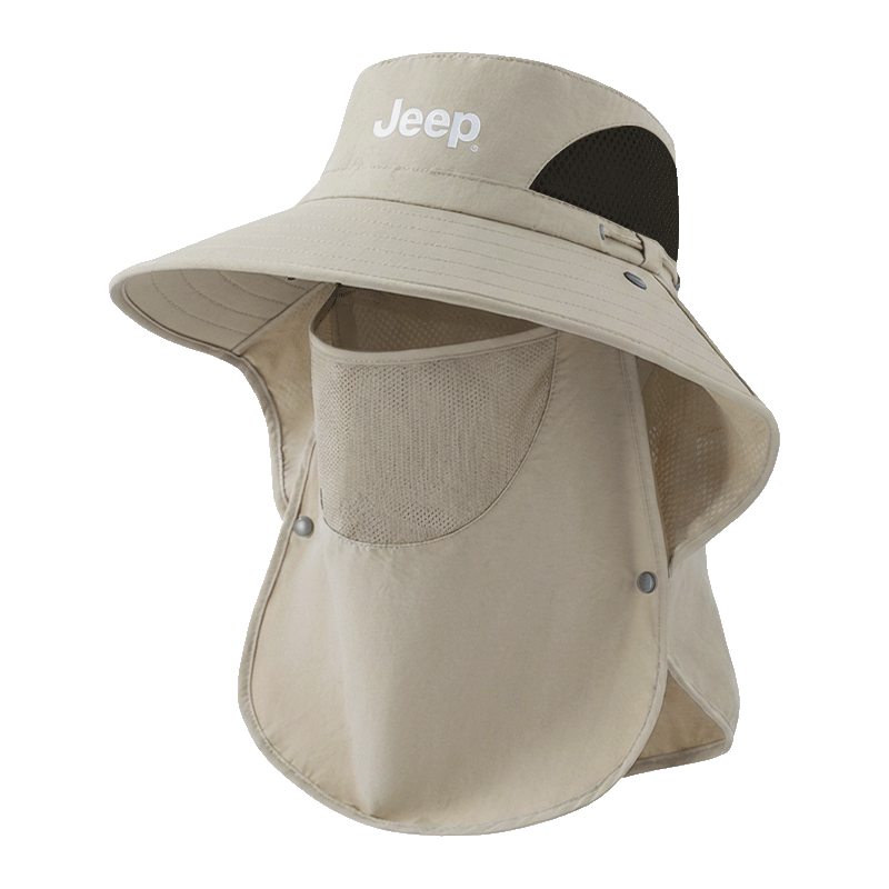 移动端、京东百亿补贴：吉普 防紫外线 男士防晒帽 22.05元（需用券）
