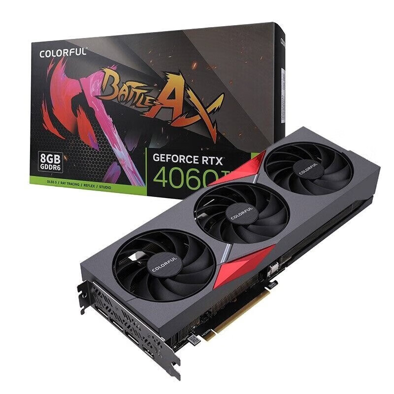 七彩虹 COLORFUL iGame GeForce RTX 4060Ti 战斧 豪华版 显卡 8GB 黑色 3649元