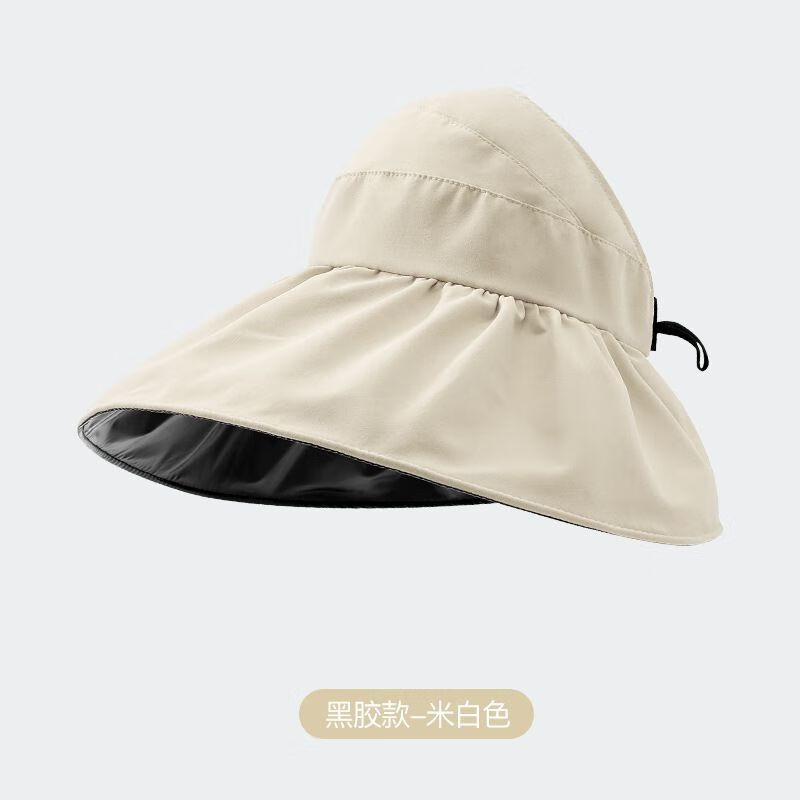 Beneunder 蕉下 双层渔夫帽女空顶防晒帽黑胶涂层户外防紫外线可折叠遮阳帽