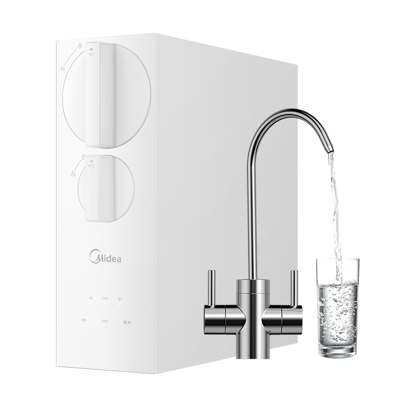 美的 玲珑800G家用净水器 厨下式净水机 0阻垢剂 RO反渗透直饮 自来水前置过滤器 净饮机 家电国家补贴 885.75元(需凑单领券)